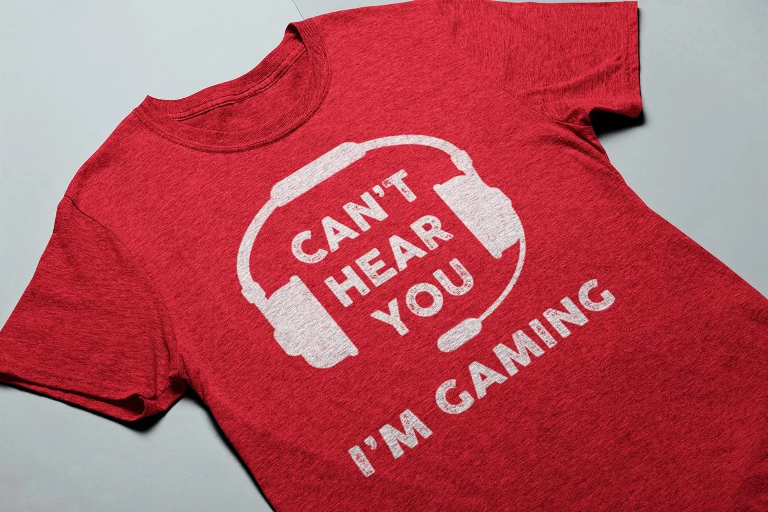 Can'T Hear You I'M Gaming T-Shirt, Funny T Shirt for Men, Video Gamer Headset Humor Joke Gifts for Teenage Boys
